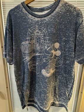 Disney Vintage-Style Blue Mickey Mouse Graphic Tee